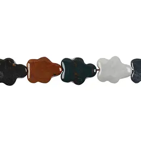 Strang Blüte flach, Sardonyx, 26 x 21mm | GH Edelsteine, Heilsteine & Schmuck