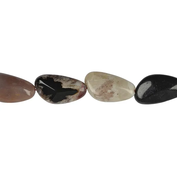 Rang de colliers Nuggets plats, Sardonyx, 26 x 15mm | Marco Schreier