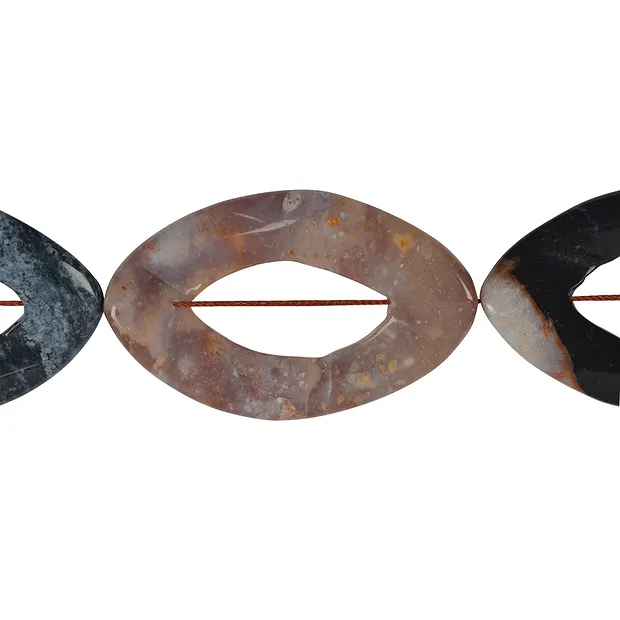 Strand Marquise slightly twisted, Sardonyx, 60-65 x 40-45mm | Marco Schreier