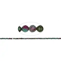 142720109520 String Beads, Zoisite with Ruby, faceted, 05mm | gems, healing stones & jewelry