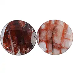 142740319420 Rang de collier Pièce, Eisenkiesel (rouge), facetté, 30mm | Marco Schreier