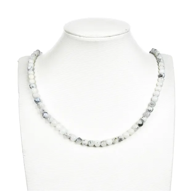 Rang de collier boules, Opale (Opale dendritique), 06mm | Marco Schreier