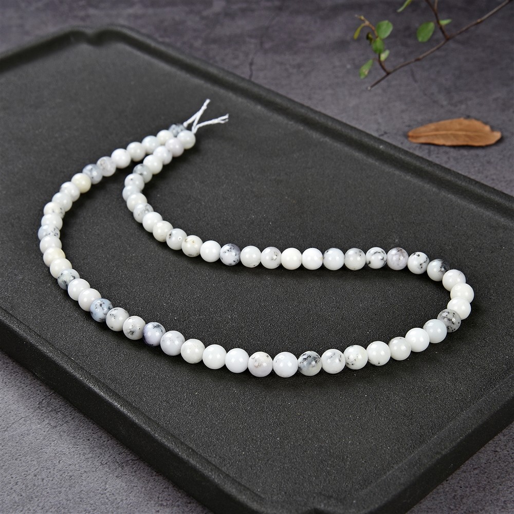 Strang Kugeln, Opal (Dendritenopal), 06mm | GH Edelsteine, Heilsteine & Schmuck