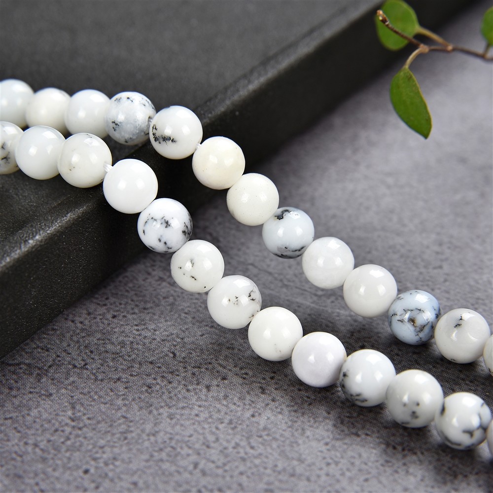 Strang Kugeln, Opal (Dendritenopal), 06mm | GH Edelsteine, Heilsteine & Schmuck