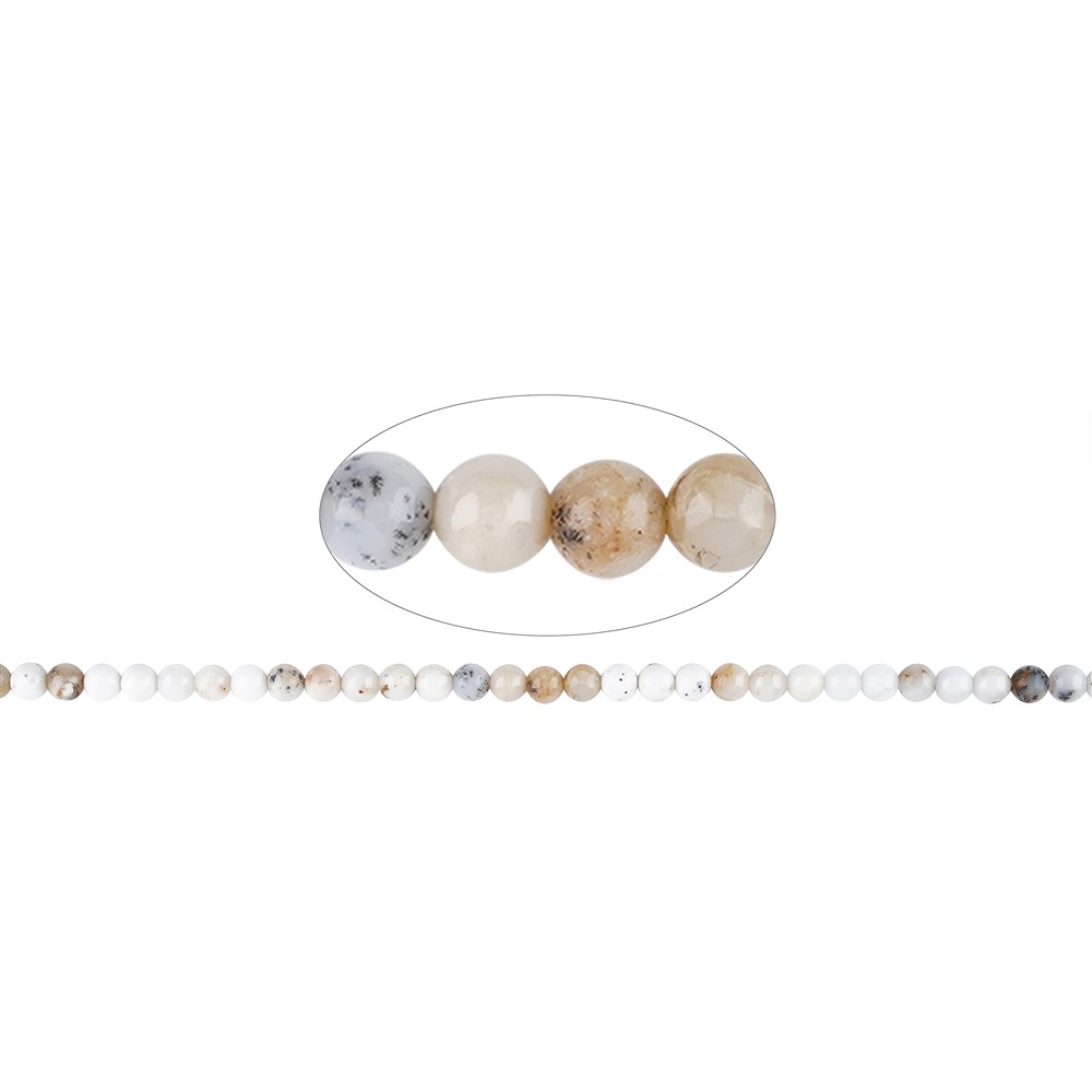 Strang Kugeln, Opal (Dendritenopal), 06mm | GH Edelsteine, Heilsteine & Schmuck