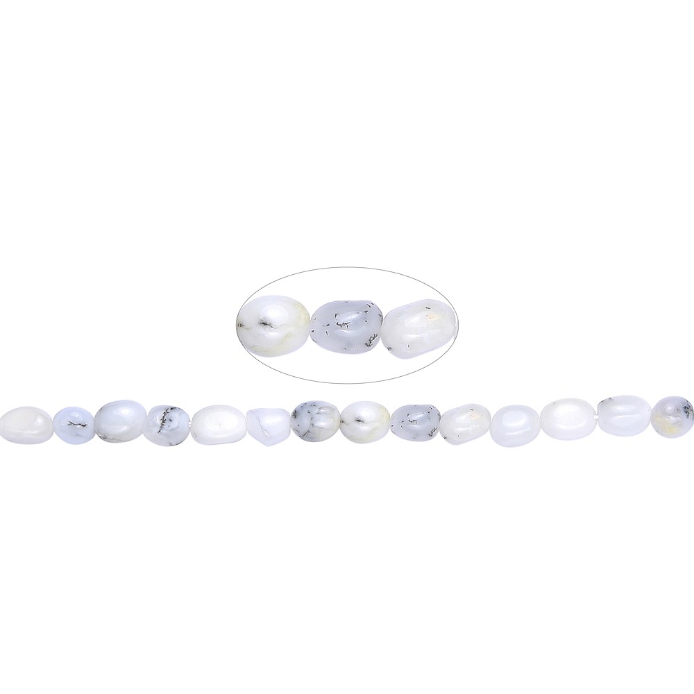 Rang de colliers Nuggets, Opale (Opale dendritique), 10 x 08mm | Marco Schreier