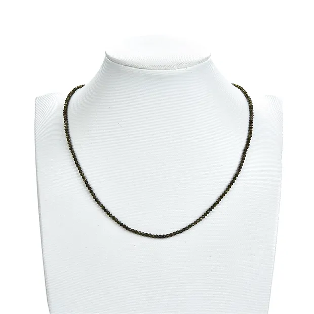 String Beads, Obsidian (gold luster obsidian), faceted, 02mm | Marco Schreier