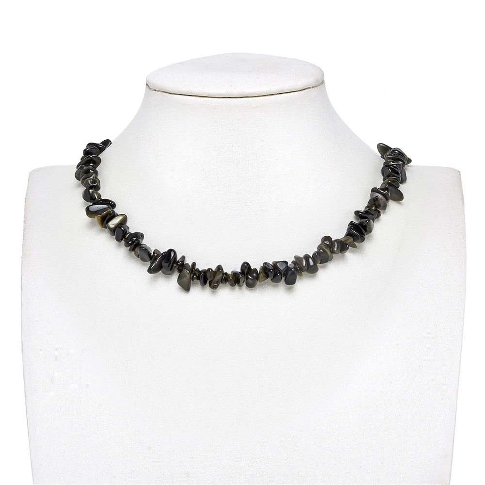 Fili di schegge di ossidiana (ossidiana dorata), 05 -08 mm (80 cm) | Marco Schreier