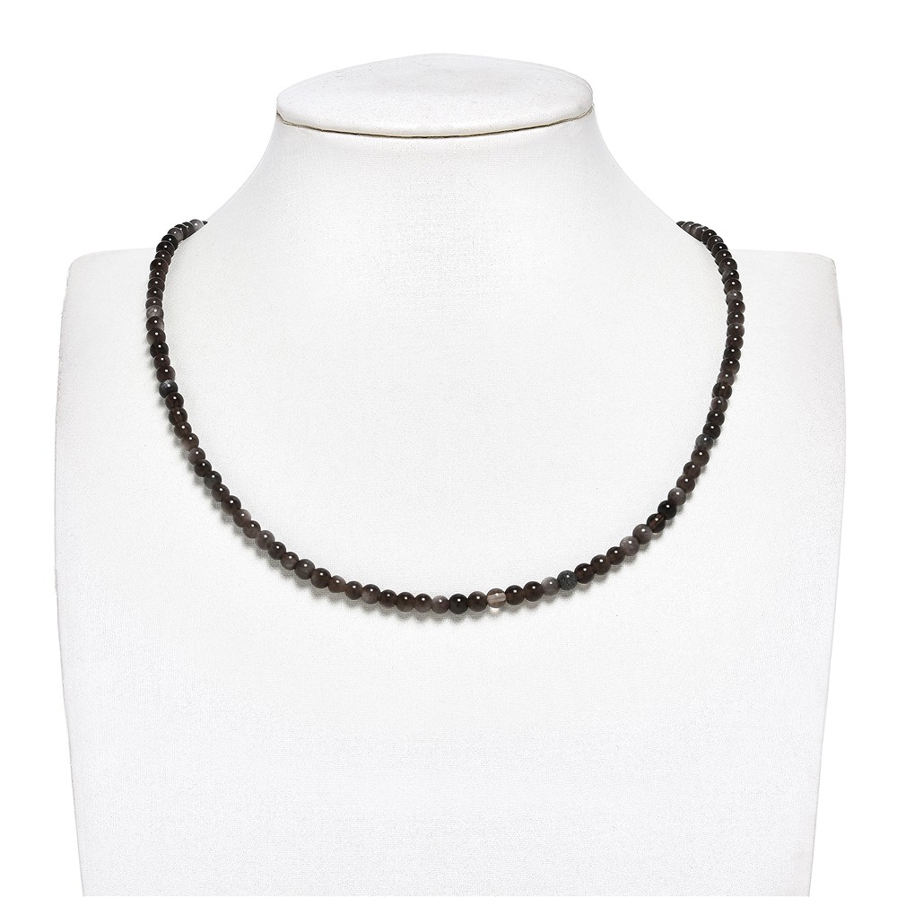 Strang Kugeln, Obsidian (Silberglanzobsidian), 04mm | Marco Schreier