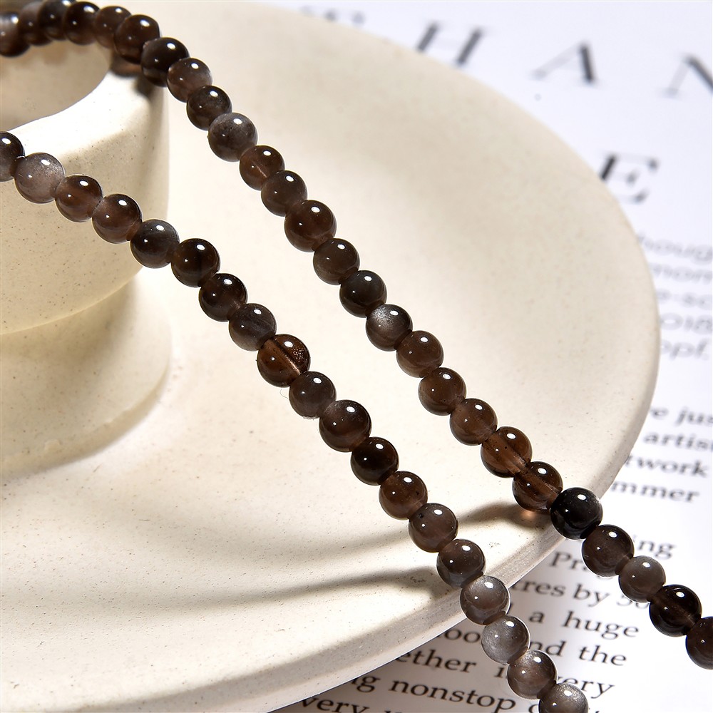 Strang Kugeln, Obsidian (Silberglanzobsidian), 04mm | Marco Schreier