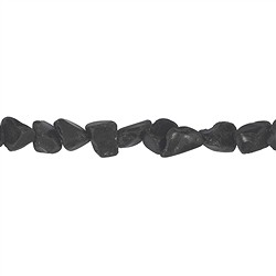 142880608900 Strang Nuggets, Obsidian (schwarz), roh, 10 - 12mm (39cm) | Marco Schreier