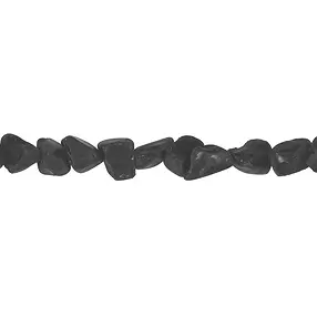 Rang de colliers Nuggets, Obsidienne (noire), brut, 10 - 12mm (39cm) | Marco Schreier
