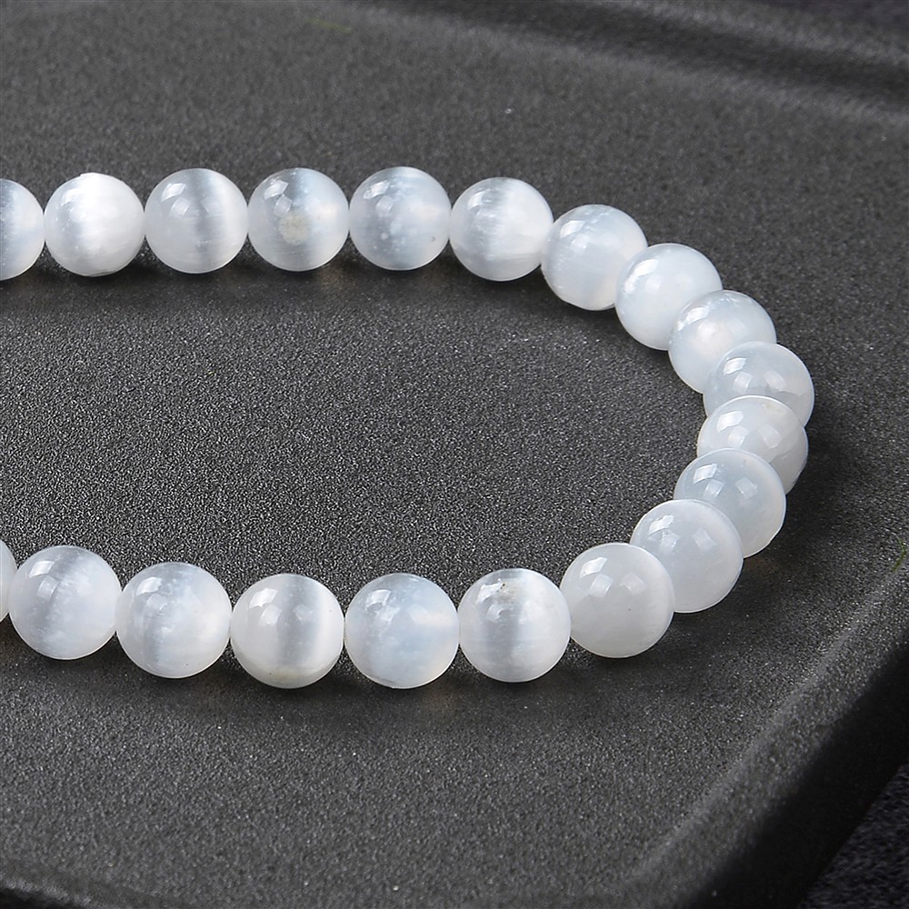 Cuentas de piedras preciosas, selenita, 04mm | Marco Schreier