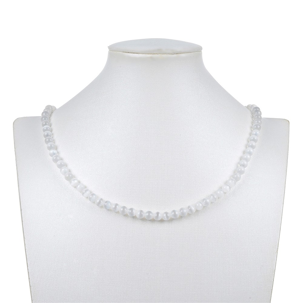 Filo di perline, selenite, 06 mm | Gemme Schreier, pietre curative e gioielli