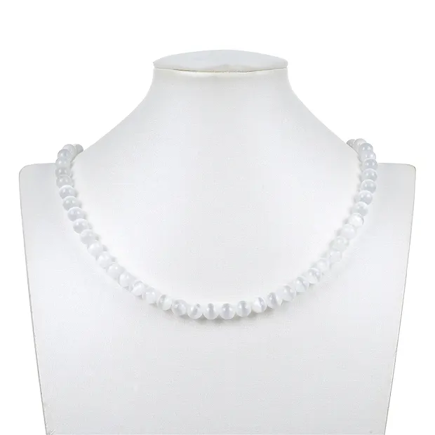 Strang Kugeln, Selenit, 08mm | Mineralienhandel Edelsteine, Heilsteine & Schmuck