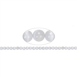142890100720 Rang de collier boules, sélénite, 08mm | Marco Schreier
