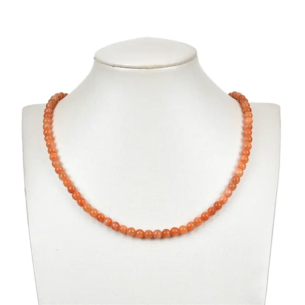 Strang Kugeln, Calcit (rot-orange), 06mm (39cm) | Marco Schreier