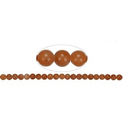 142950100521 Rang de collier boules, Calcite (rouge-orange), 08mm (39cm) | Marco Schreier