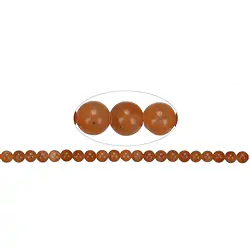 142950100521 Rang de collier boules, Calcite (rouge-orange), 06mm (39cm) | Marco Schreier