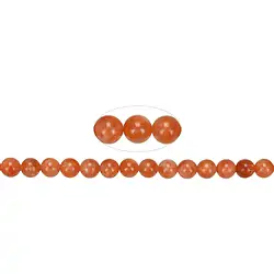 142950100721 Rang de collier boules, Calcite (rouge-orange), 08mm (39cm) | Marco Schreier