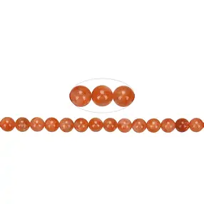 Cuentas preciosas, Calcita (naranja), 08mm (39cm) | Marco Schreier