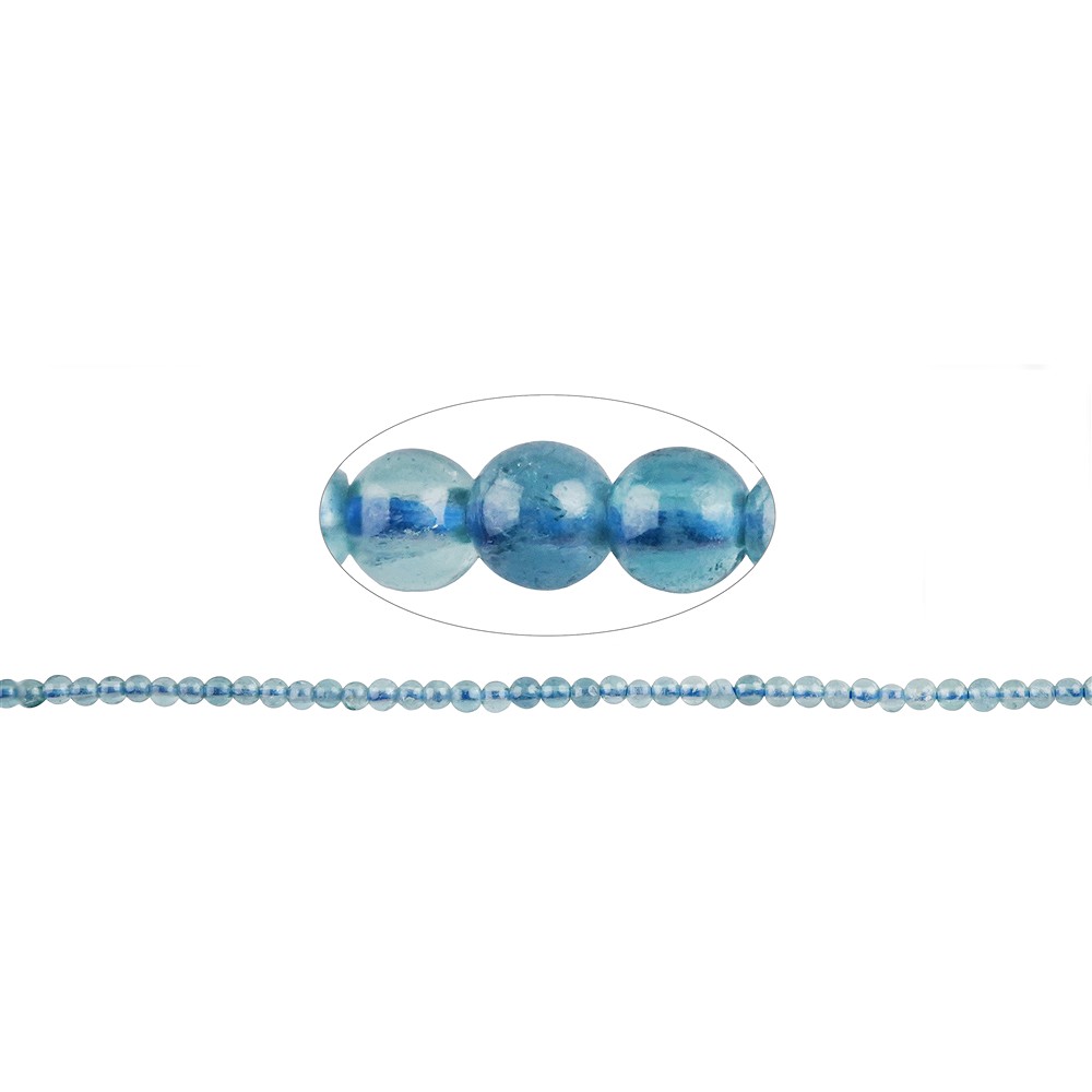 Filo di perle, indigolite AA, 02mm (38cm) | grossista gemme e pietre curative