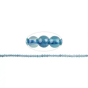 Rang de colliers boules, Indigolite AA, 02mm (38cm) | Marco Schreier