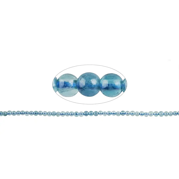 Rang de colliers boules, Indigolite AA, 02mm (38cm) | Marco Schreier