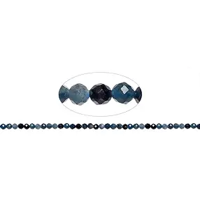Rang de colliers boules, Indigolite, à facettes, 03mm (39cm) | Marco Schreier