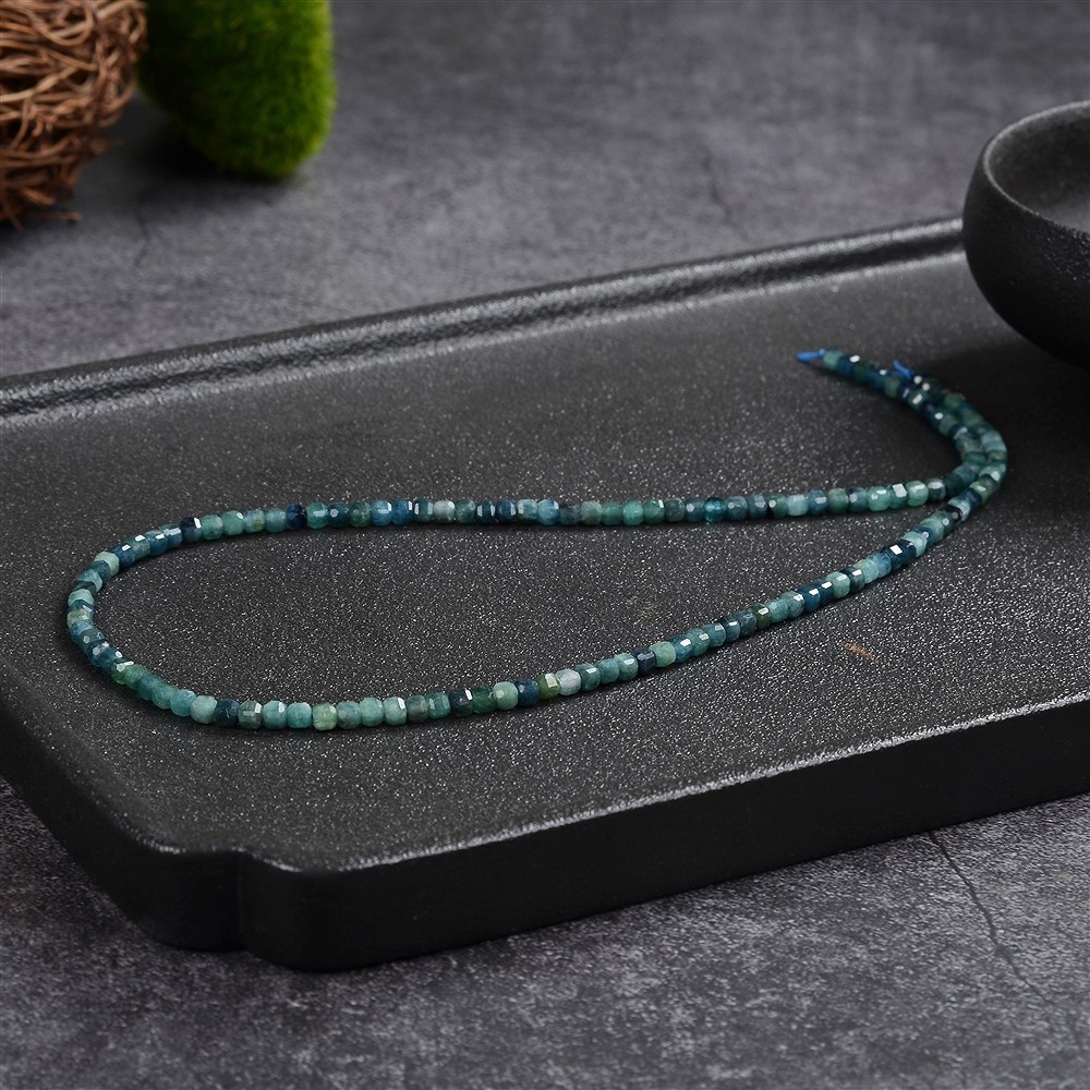 Rang de collier, Indigolite, facetté, 03 x 03 x 03mm (39cm) | Marco Schreier