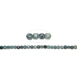 142980210120 Strang Würfel, Indigolith, facettiert, 03 x 03 x 03mm (39cm) | Marco Schreier