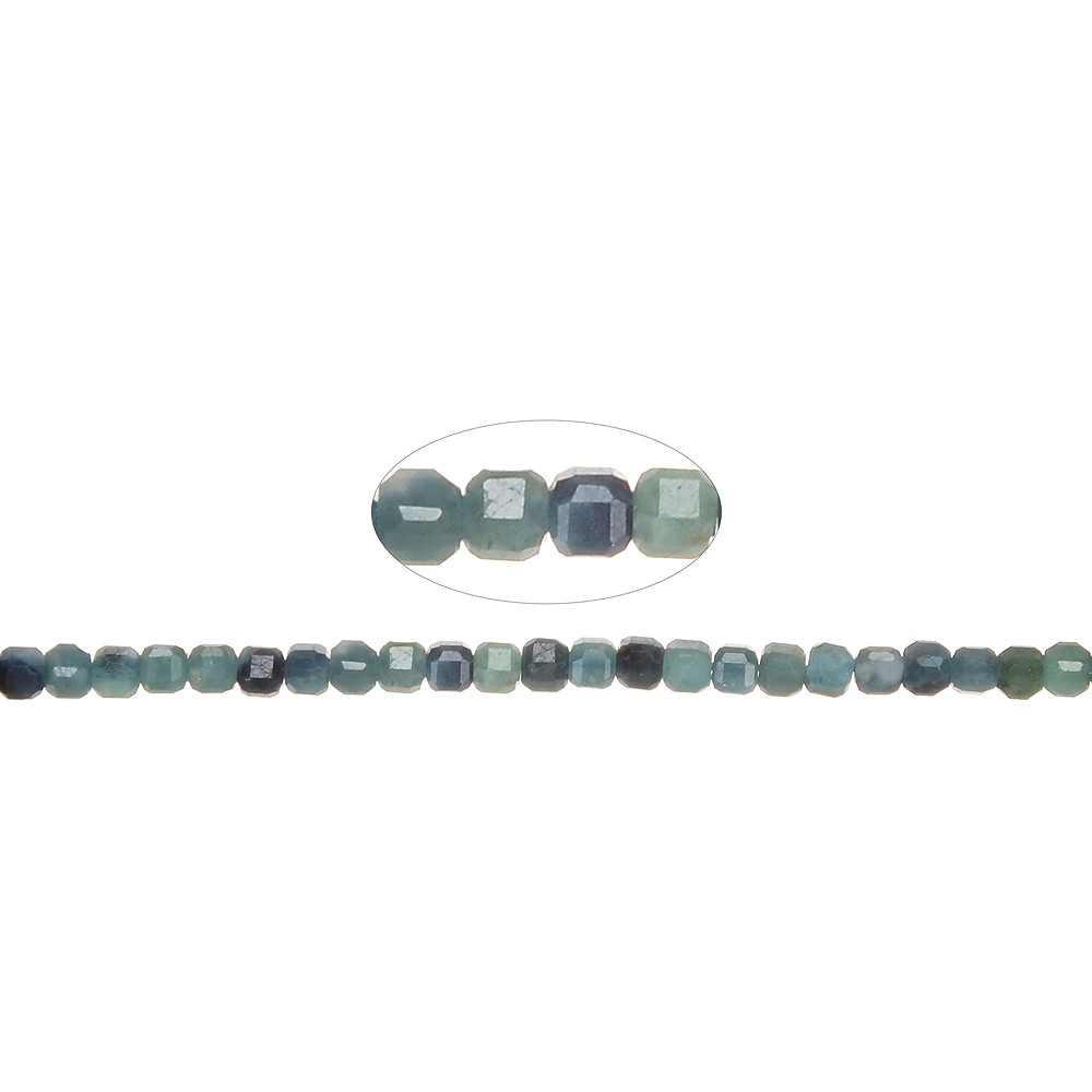 Rang de collier, Indigolite, facetté, 03 x 03 x 03mm (39cm) | Marco Schreier