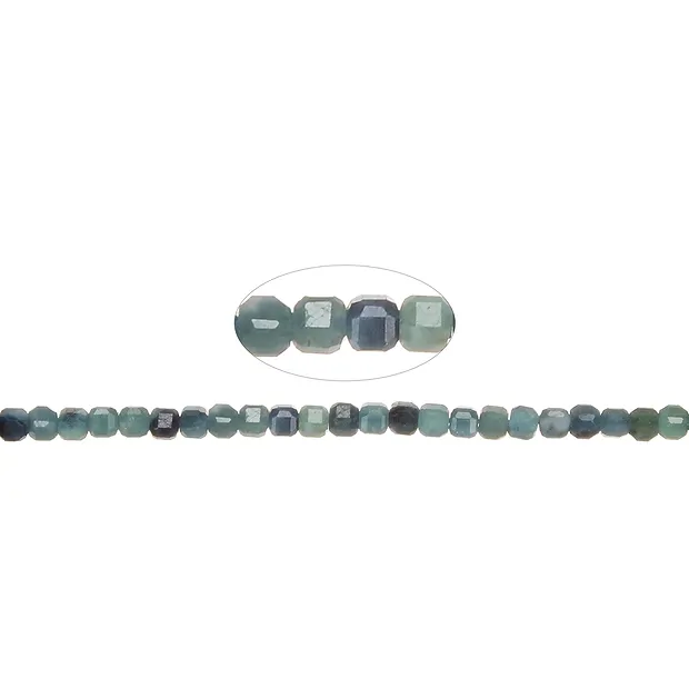 Cubo a filo, indigolite, sfaccettato, 03 x 03 x 03 mm (39 cm) | Marco Schreier