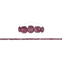 142990208420 Strand cube, tourmaline (pink), faceted, 04mm | wholesaler gems & healing stones