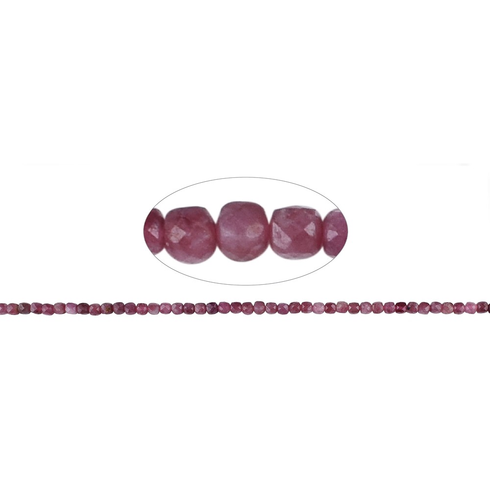 Rang de colliers, tourmaline (rose), à facettes, 04mm | Marco Schreier