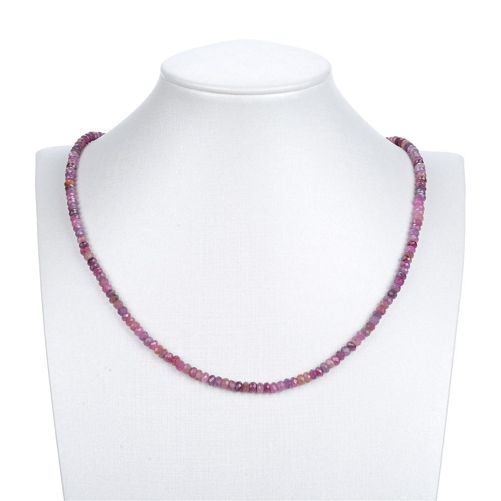 Collar de botones, rubelita A, facetado, 02 x 03mm (39cm) | Marco Schreier
