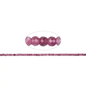 Strang Button, Rubellit A, facettiert, 02 x 03mm (39cm) | Marco Schreier