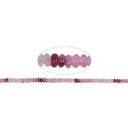 142990320321 Rang de colliers Boutons, tourmaline (Rubellite, m&#xE9;lang&#xE9;e), 1,4-3,0 x 3,2-5,0mm (trac&#xE9;) | Marco Schreier