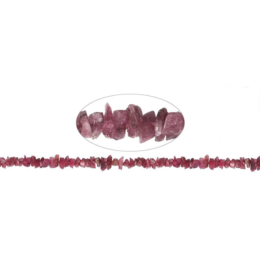 Rang de colliers Chips (bruts), tourmaline (rose), 05 x 08mm | Marco Schreier