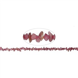 142990609721 Rangs de colliers de pierres roulées, tourmaline (rose-rouge) , 03-04 x 05-06mm (39cm) | Marco Schreier