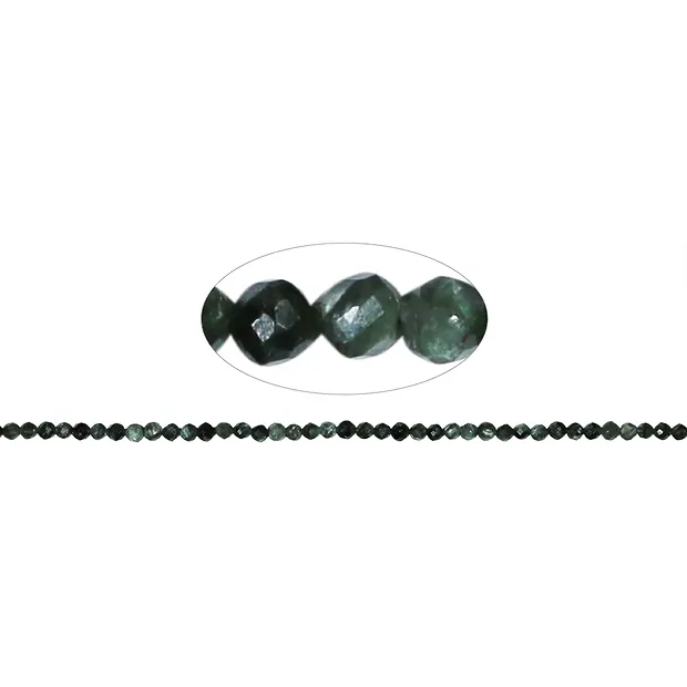 Strang Kugeln, Serafinit, facettiert, 03mm (39cm) | Marco Schreier
