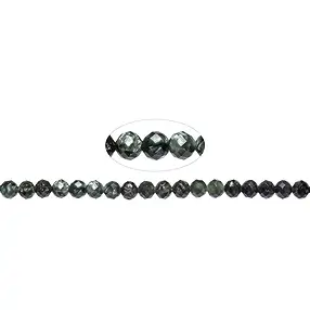 String Beads, Seraphinite, faceted, 05,8mm (39cm) | Marco Schreier