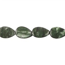 143031426520 Filo a goccia piatto, serafinite, 11 x 08 mm | grossista gemme e pietre curative