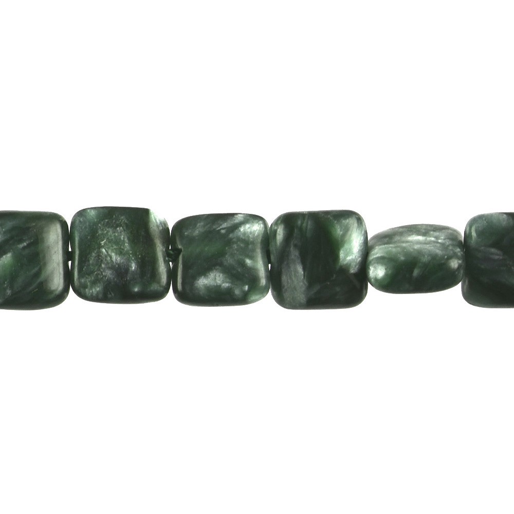 Filo quadrato piatto, serafinite, 06 x 06 mm | grossista gemme e pietre curative