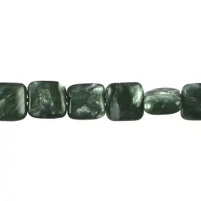 Strang Quadrat flach, Serafinit, 06 x 06mm | GH Edelsteine, Heilsteine & Schmuck
