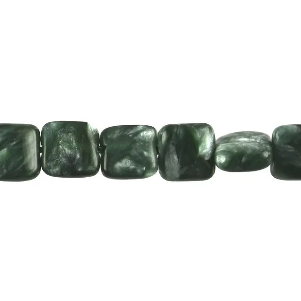 Strang Quadrat flach, Serafinit, 06 x 06mm | GH Edelsteine, Heilsteine & Schmuck