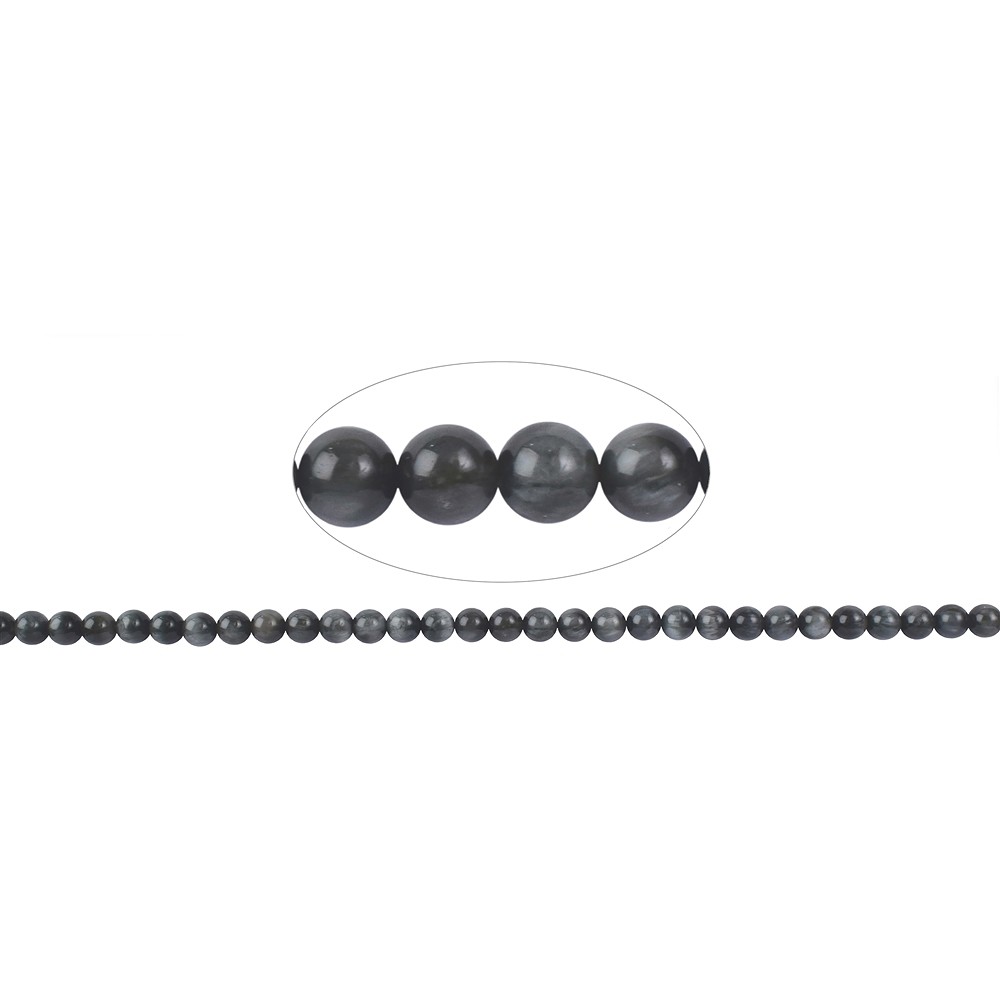 Strang Kugeln, Quarz-Katzenauge A, 06mm | GH Edelsteine, Heilsteine & Schmuck
