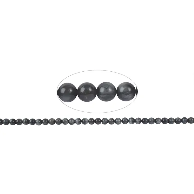 Strang Kugeln, Quarz-Katzenauge A, 06mm | GH Edelsteine, Heilsteine & Schmuck