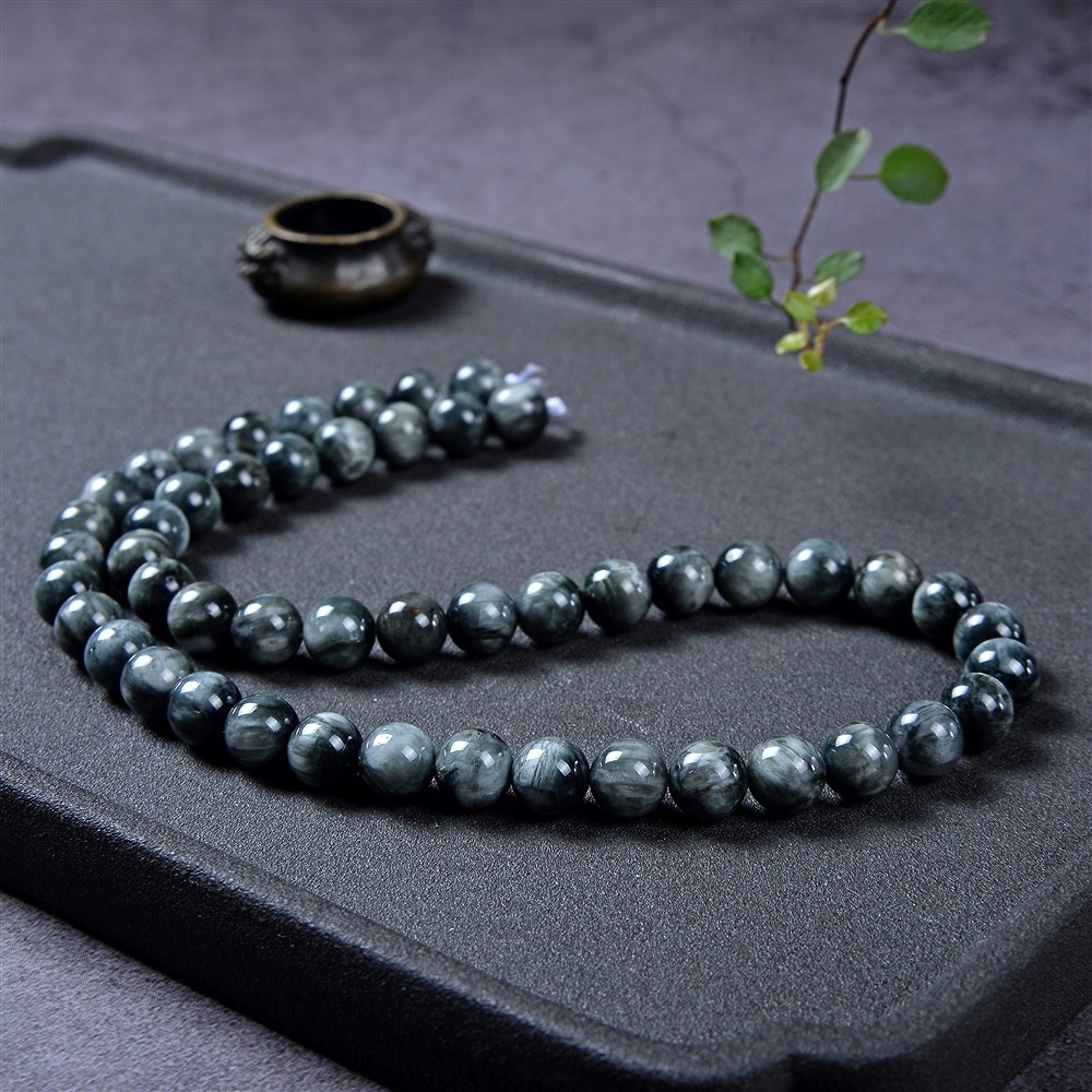 Filo di perline, Quarzo occhio di gatto A, 08mm | Marco Schreier