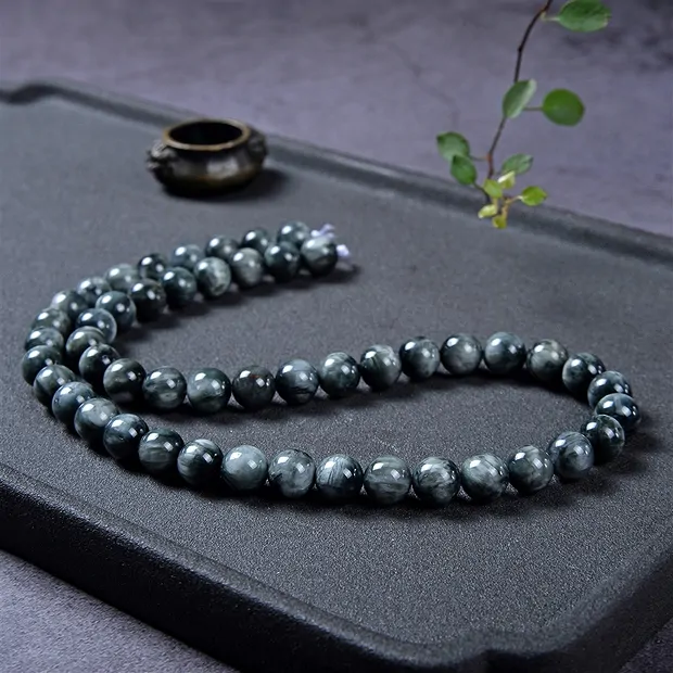 Rang de colliers boules, Quartz oeil-de-chat A, 08mm | Marco Schreier